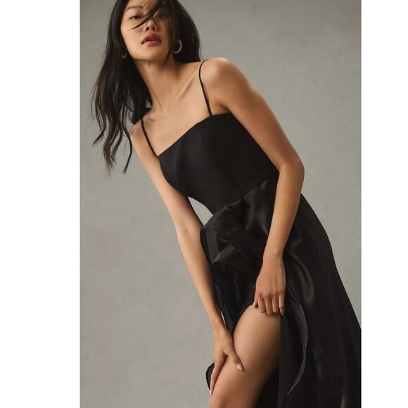 NWT ANTHROPOLOGIE Hutch Cascading Ruffle Dress $240 MEDIUM Smocked Strappy - Picture 3 of 5